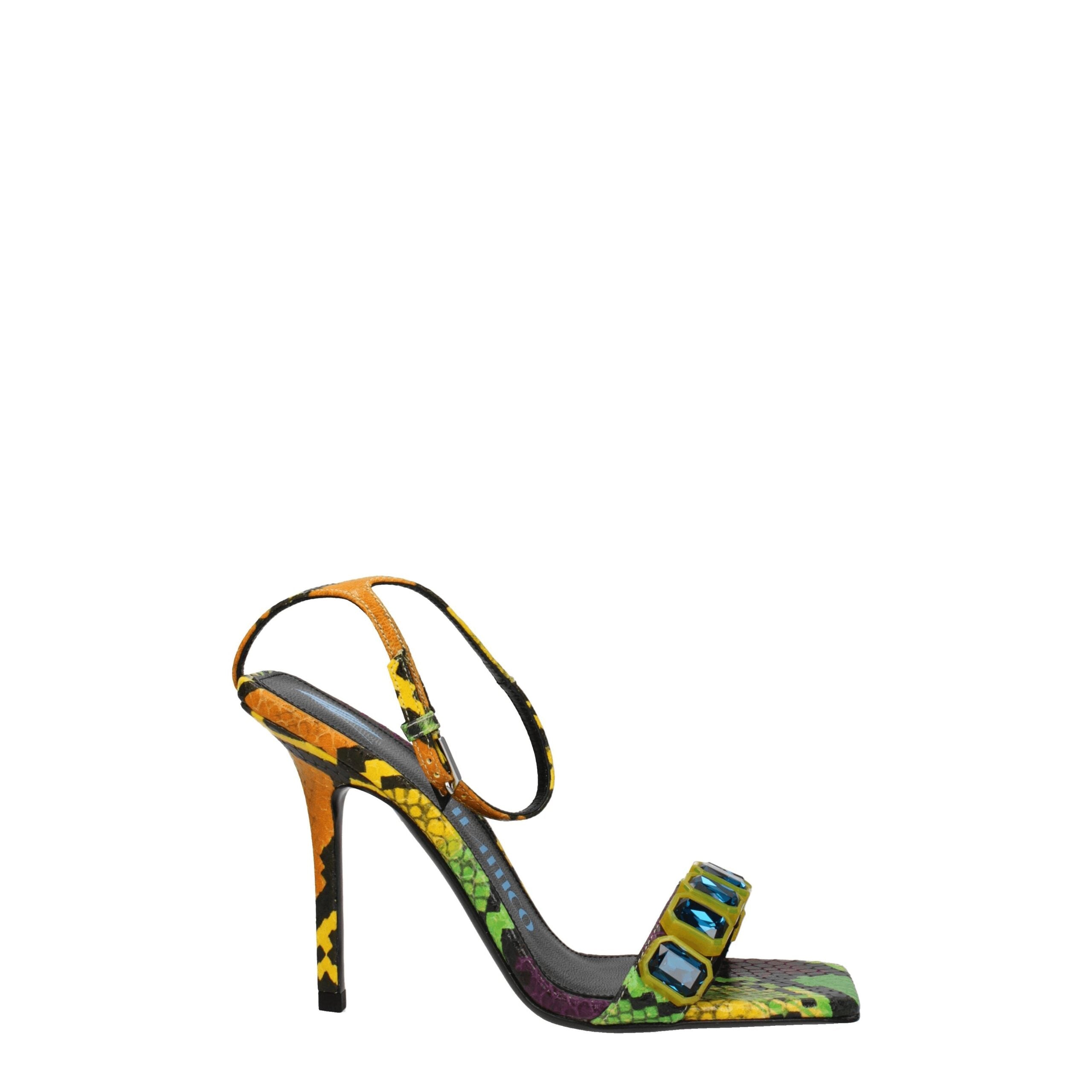 The Attico Multicolor Leather Sandal